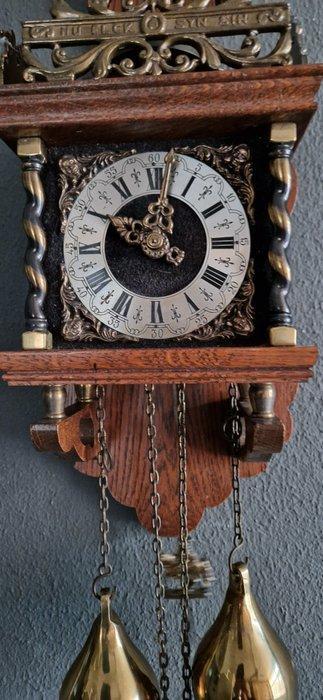 Zaandam/Zaanse klok - warmink - Hout, Messing - 1960-1970 -, Antiek en Kunst, Antiek | Klokken