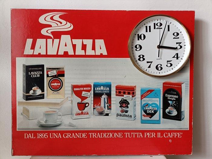Nummerplaat - Caffè Lavazza - (orologio funzionante) -, Antiek en Kunst, Antiek | Wandborden en Tegels