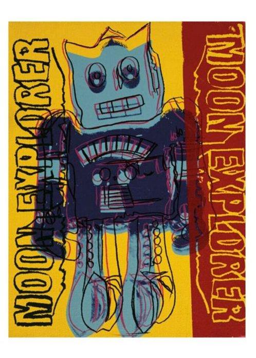 Andy Warhol (after) - “Moon Explorer Robot, 1983 (blue &, Antiek en Kunst, Kunst | Designobjecten
