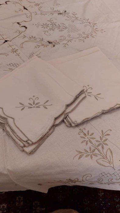 Tafelkleed - 165 cm - 165 cm, Antiek en Kunst, Antiek | Tapijten, Tafelkleden en Textiel