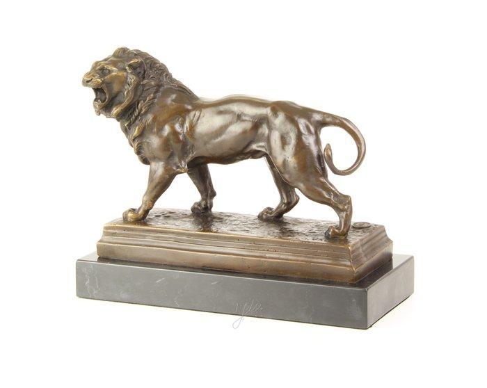 Figuur - König der Tiere – Bronze-Skulptur eines Löwen -, Antiek en Kunst, Curiosa en Brocante