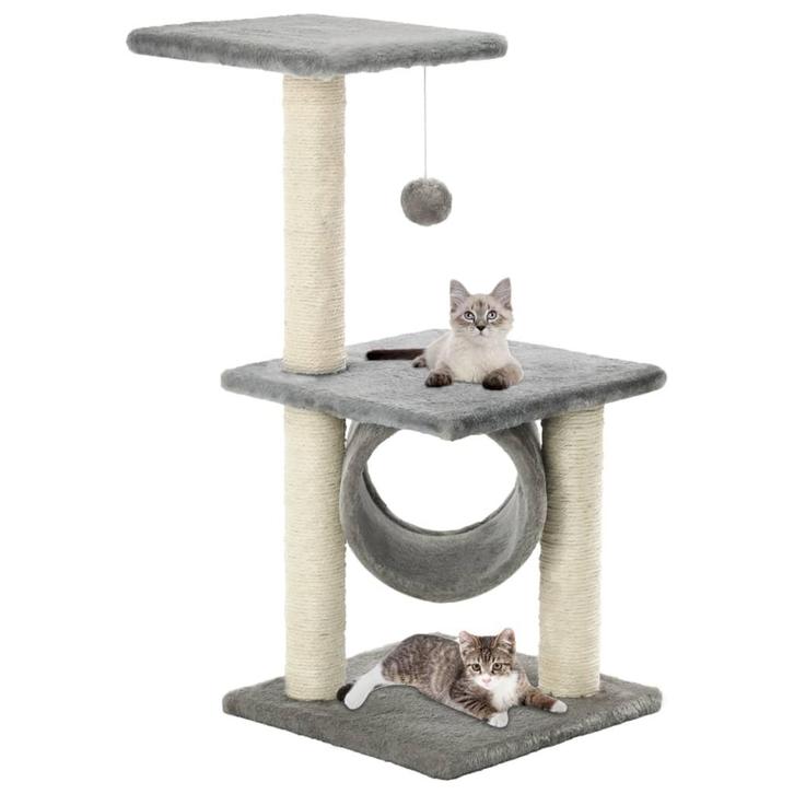 vidaXL Kattenkrabpaal met sisal krabpalen 65 cm grijs, Dieren en Toebehoren, Katten-accessoires, Nieuw, Verzenden