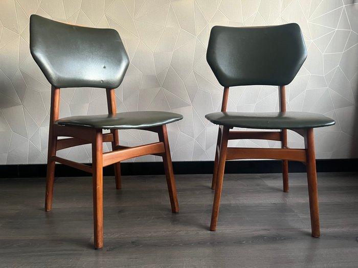 Stoel - Beuken - Twee vintage stoelen, Antiek en Kunst, Kunst | Designobjecten