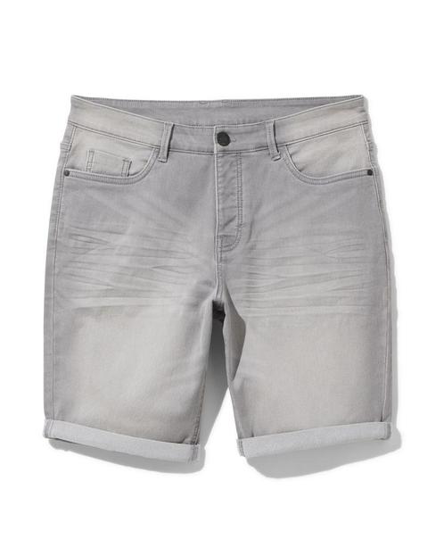 HEMA Heren Short Jogdenim Grijs, Kleding | Heren, Overige Herenkleding, Ophalen of Verzenden