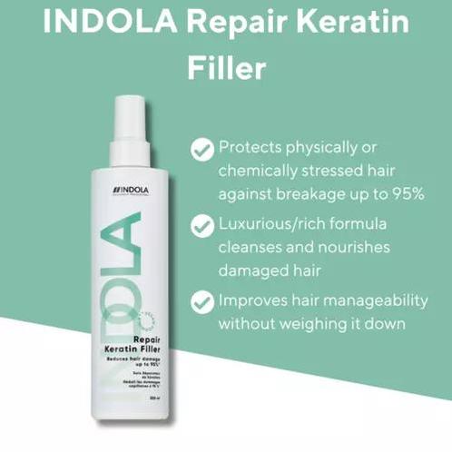 Indola Repair Keratine Filler Treatment (Haarkuur), Handtassen en Accessoires, Uiterlijk | Haarverzorging, Nieuw, Verzenden