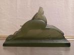 Val Saint Lambert - sculptuur, Antilope Art Déco - 9.5 cm -, Antiek en Kunst
