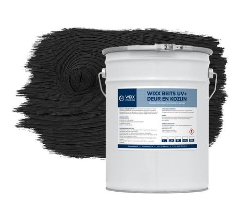 Wixx Deur en Kozijn Beits UV+ Zwart 5L, Doe-het-zelf en Bouw, Verf, Beits en Lak, Zwart, Nieuw, Verzenden