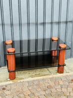 Salontafel - Glas - Glas- en houten bijzettafel.