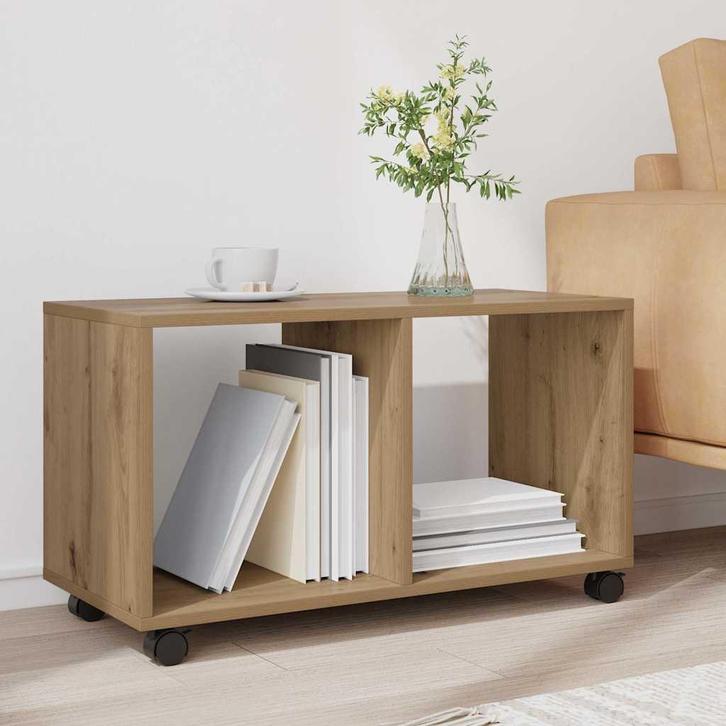 vidaXL Rolkast 72x33x42,5 cm bewerkt hout artisanaal, Huis en Inrichting, Tafels | Bijzettafels, Nieuw, Verzenden
