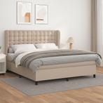 vidaXL Boxspring met matras kunstleer cappuccinokleurig, Verzenden, Nieuw