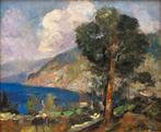 Gennaro Villani (1885 – 1948) - Paesaggio marino con colline