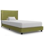 vidaXL Bedframe stof groen 90x200 cm, Verzenden, Nieuw