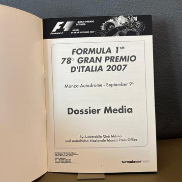 Mclaren - Gp Monza 2007 - Dossier Media - Fernando Alonso -
