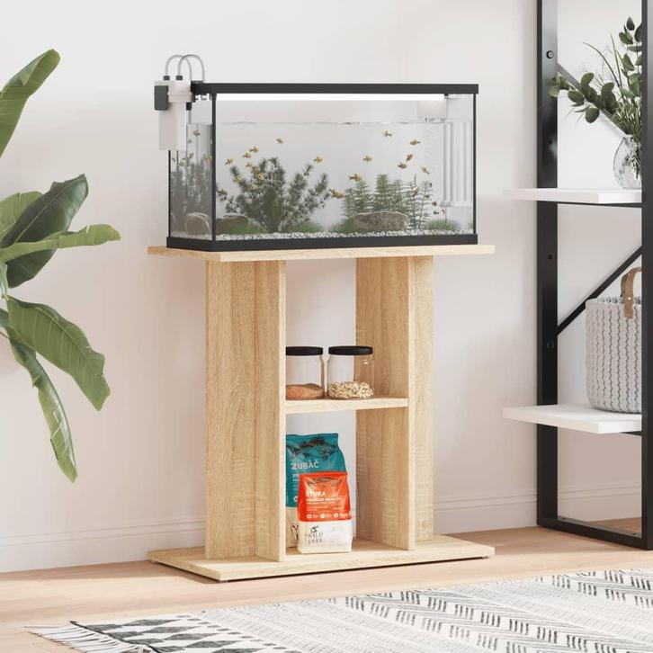 vidaXL Aquariumstandaard 60x30x60 cm bewerkt hout sonoma, Dieren en Toebehoren, Vissen | Aquaria en Toebehoren, Nieuw, Verzenden