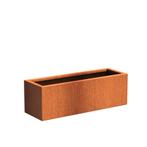 Cortenstaal plantenbak 120x40x40cm - Met bodem, Tuin en Terras, Bloembakken en Plantenbakken, 100 cm of meer, Nieuw, Metaal, Rechthoekig