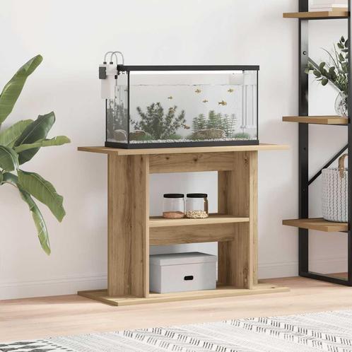 vidaXL Aquariumstandaard 80x35x60cm bewerkt hout artisanaal, Dieren en Toebehoren, Vissen | Aquaria en Toebehoren, Nieuw, Verzenden