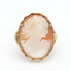Ring - 14 karaat Geel goud - Camee, Handtassen en Accessoires, Ringen, Nieuw