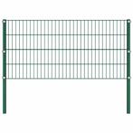 vidaXL Schuttingpaneel met palen ijzer 176,5x80 cm groen, Verzenden, Nieuw