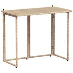 Tuintafel Inklapbaar 90x51x75cm Beige | Retour Deal 40% K..., Tuin en Terras, Tuintafels, Verzenden, Nieuw
