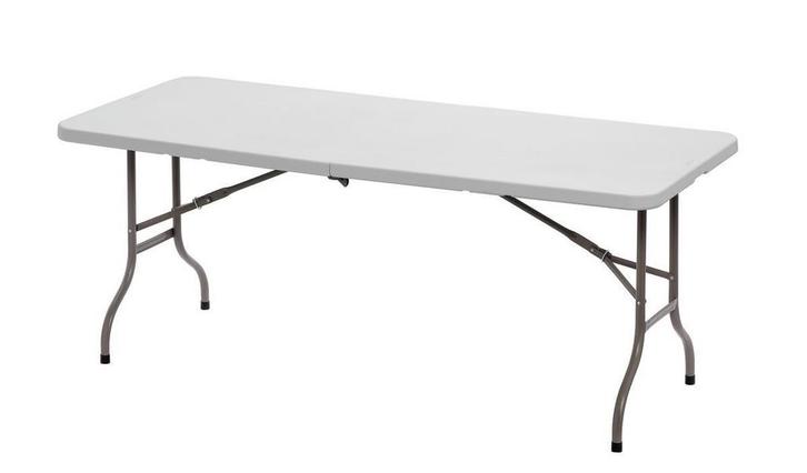 Inklapbare Buffettafel | Kunststof/Staal | Wit Blad | Grijs, Zakelijke goederen, Horeca | Keukenapparatuur, Nieuw in verpakking