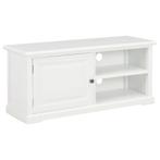 vidaXL Tv-meubel 90x30x40 cm hout wit, Huis en Inrichting, Kasten |Televisiemeubels, Verzenden, Nieuw