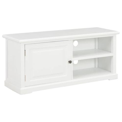 vidaXL Tv-meubel 90x30x40 cm hout wit, Huis en Inrichting, Kasten |Televisiemeubels, Nieuw, Verzenden