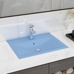 vidaXL Lavabo avec trou de robinet Bleu clair mat 60x46, Neuf, Verzenden
