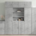 vidaXL Armoire de rangement gris béton 80x42,5x225cm, Verzenden, Neuf