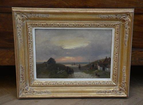 Charles Henri Joseph Leickert (1816-1907) - Beach View, Antiek en Kunst, Kunst | Schilderijen | Klassiek