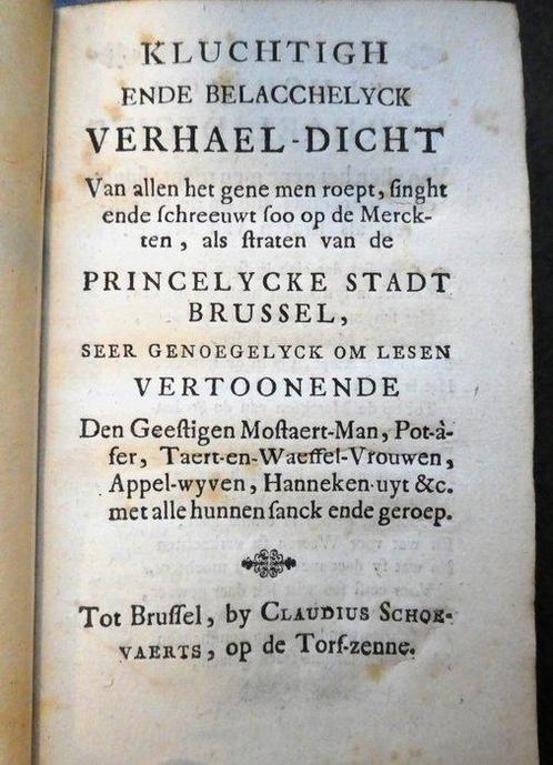 Robert Culant - Kluchtigh ende belacchelyck verhael-dicht …, Antiek en Kunst, Antiek | Boeken en Manuscripten