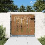 vidaXL Poort 85x75 cm bamboe-ontwerp cortenstaal, Verzenden, Nieuw