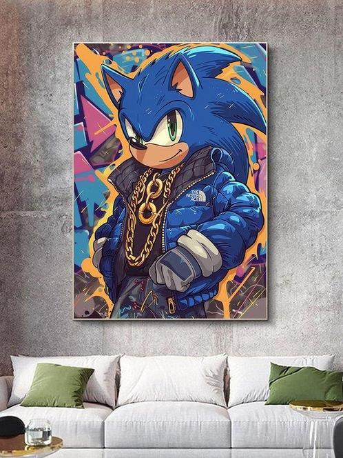 Shayer - Sonic Streetwear Style - XL - 60x80cm - Gaming, Games en Spelcomputers, Spelcomputers | Overige Accessoires