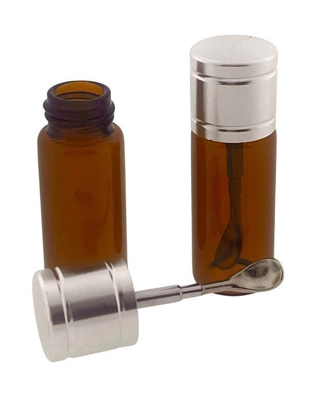 Teletoot doseer potje - bruin glas     Medium glazen potje, Verzamelen, Rookartikelen, Aanstekers en Luciferdoosjes, Nieuw, Verzenden