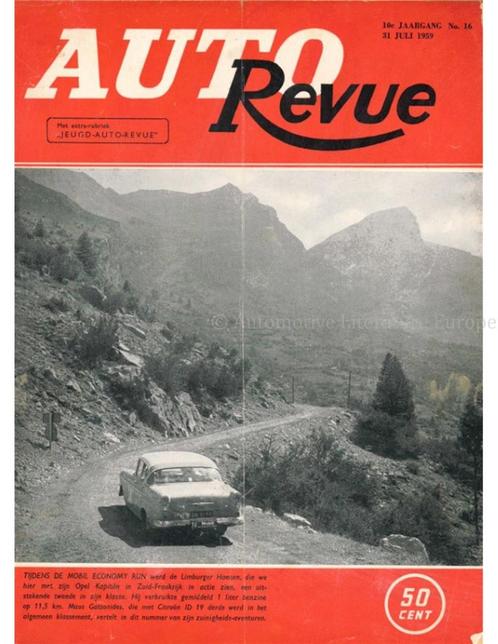 1959 AUTO REVUE MAGAZINE 16 NEDERLANDS, Livres, Autos | Brochures & Magazines, Enlèvement ou Envoi