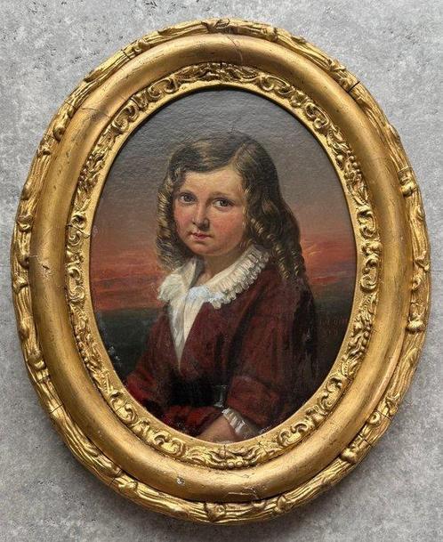 Franse school (XIX) - Portret, Antiek en Kunst, Kunst | Schilderijen | Klassiek