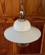 Lampe à suspendre - Porcelaine / vitrail / émail -