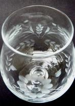 Drankservies (18) - Glas - Geëtst drank servies, Antiek en Kunst