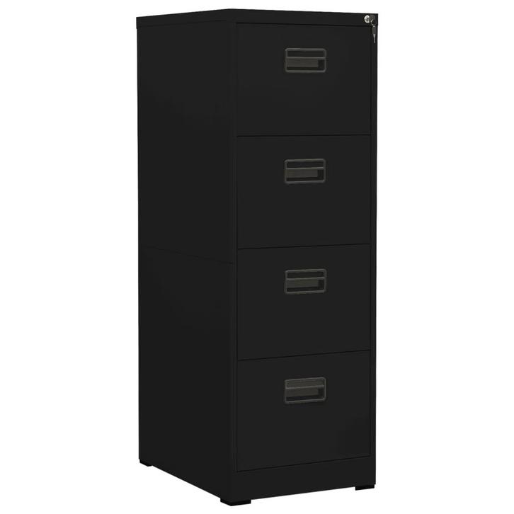 vidaXL Archiefkast 46x62x133 cm staal zwart, Huis en Inrichting, Kasten | Overige, Nieuw, Verzenden