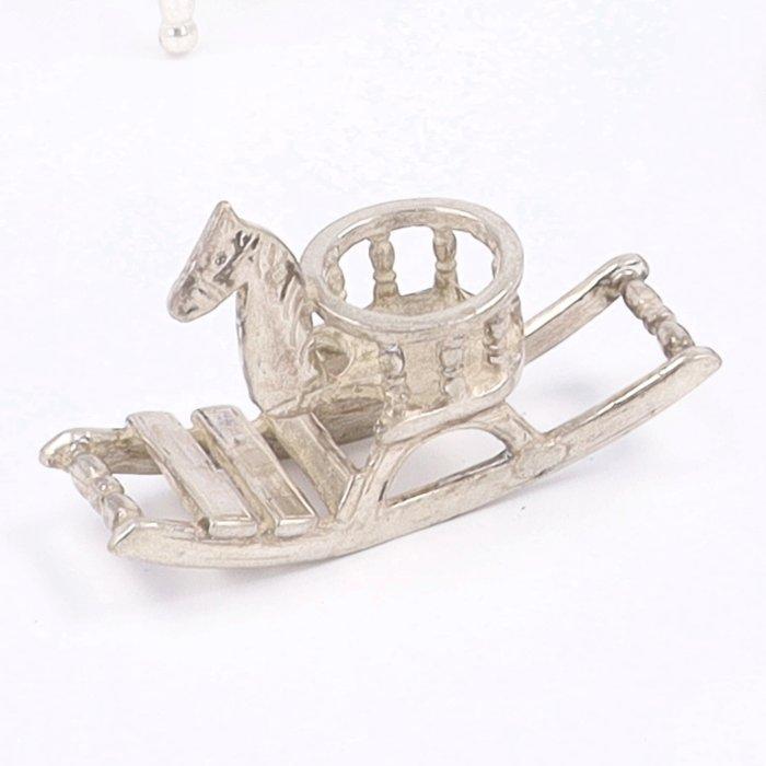Stoelen, Wieg en Hobbelpaard - Personnage miniature (6) -, Antiquités & Art, Antiquités | Argent & Or
