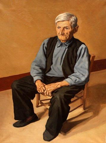 Escuela hiperrealista española (XX) - Retrato de anciano