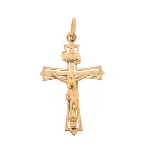 Gouden hanger van kruis met corpus | INRI (religieus), Bijoux, Sacs & Beauté, Bracelets à breloques, Enlèvement ou Envoi