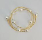 Armband - 18 karaat Geel goud, Witte Australische South Sea, Bijoux, Sacs & Beauté, Bracelets