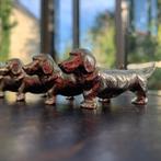 Messensteun (6) - Dachshund dogs - Verzilverd