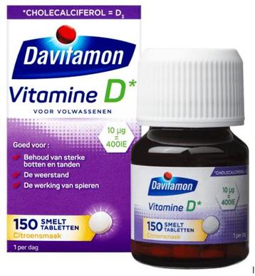 Davitamon Vitamine D Volwassenen Smelttablet 150 tabletten beschikbaar voor biedingen