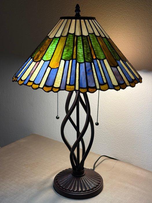 XXL Tiffany stijl tafellamp LUMINOUS MOSAIC lamp met 2, Antiquités & Art, Art | Objets design