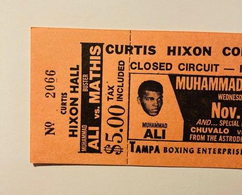 Boxing - 1971 - Muhammad Ali vs Buster Mathis - Kaartje, Verzamelen, Overige Verzamelen