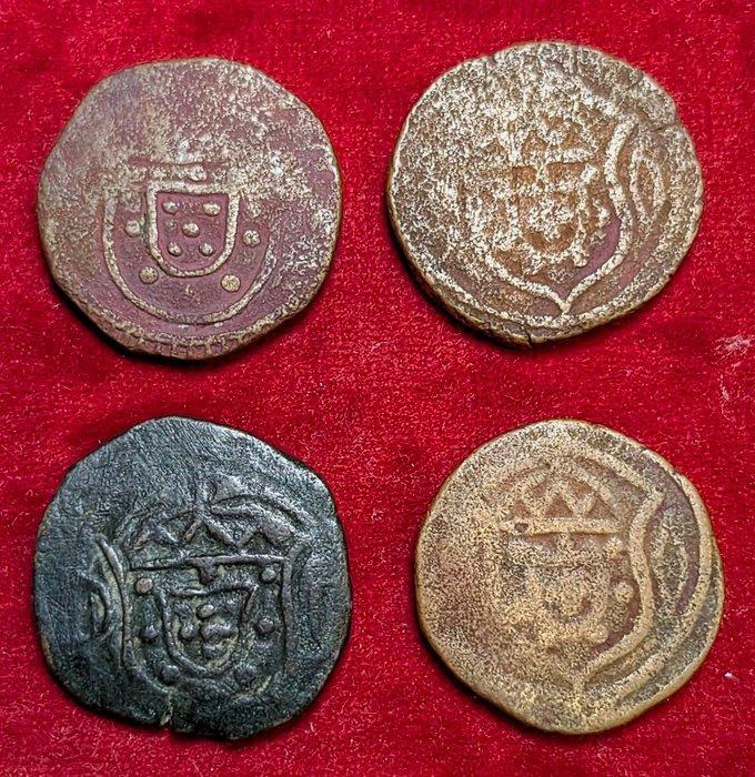 Portugees-India. D. Jose I-D. Maria I. 1 Atiá (4 Duganis), Postzegels en Munten, Munten | Europa | Niet-Euromunten