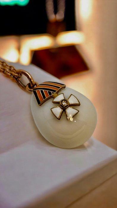 Hanger - 14 karaat Geel goud, Keizerlijk Russisch 56 gouden, Handtassen en Accessoires, Antieke sieraden