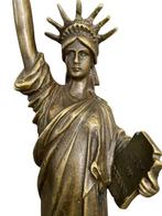 F.A.. Barthold - Beeld, Lady Liberty - 32 cm - Brons, Marmer