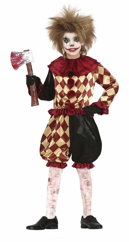 Horror Clown Halloween Kostuum Kind Rood, Hobby & Loisirs créatifs, Articles de fête, Envoi